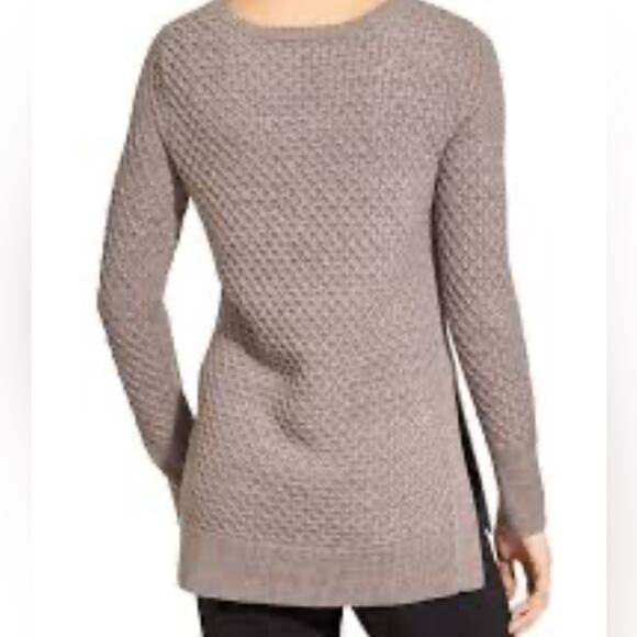 Athleta Honeycomb Tunic Sweater Beige Merino Size XS - Picture 8 of 9